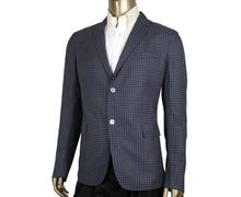 Load image into Gallery viewer, Gucci Men&#39;s Formal Midnight Blue / Grey Wool Jacket 2 Buttons
