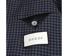 Load image into Gallery viewer, Gucci Men&#39;s Formal Midnight Blue / Grey Wool Jacket 2 Buttons
