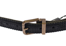 Load image into Gallery viewer, Dolce &amp; Gabbana Elegant Blue Leather-Cotton Blend Men&#39;s Belt

