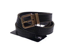 Load image into Gallery viewer, Dolce &amp; Gabbana Elegant Blue Leather-Cotton Blend Men&#39;s Belt
