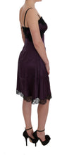 Load image into Gallery viewer, Dolce &amp; Gabbana Elegant Purple Silk Lace Shift Dress
