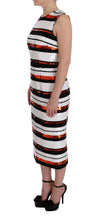 Load image into Gallery viewer, Dolce &amp; Gabbana Sleeveless Striped Sheath Dress
