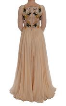 Load image into Gallery viewer, Dolce &amp; Gabbana Elegant Floral Embroidered Silk Maxi Dress
