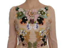 Load image into Gallery viewer, Dolce &amp; Gabbana Elegant Floral Embroidered Silk Maxi Dress
