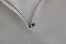 Load image into Gallery viewer, Dolce &amp; Gabbana Elegant White Wool Shift Dress with Gold Brooch
