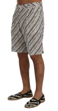 Load image into Gallery viewer, Dolce &amp; Gabbana Elegant Striped Cotton-Linen Shorts
