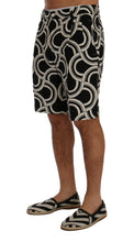 Load image into Gallery viewer, Dolce &amp; Gabbana Chic Black &amp; White Patterned Linen Shorts
