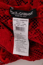 Load image into Gallery viewer, Dolce &amp; Gabbana Elegant Red Sheath Dress with Silk Bow Belt
