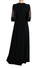 Load image into Gallery viewer, Dolce &amp; Gabbana Elegant Black Floral Maxi Dress
