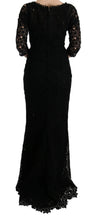 Load image into Gallery viewer, Dolce &amp; Gabbana Elegant Black Sheath Dress with Silk Lining
