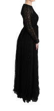 Load image into Gallery viewer, Dolce &amp; Gabbana Elegant Black Sheath Long Sleeve Dress
