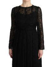 Load image into Gallery viewer, Dolce &amp; Gabbana Elegant Black Sheath Long Sleeve Dress
