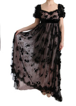 Load image into Gallery viewer, Dolce &amp; Gabbana Elegant Floral Applique Full Length Dress
