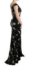 Load image into Gallery viewer, Dolce &amp; Gabbana Sunflower Print Full Length Sheath Dress
