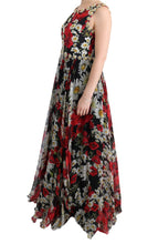 Load image into Gallery viewer, Dolce &amp; Gabbana Floral Maxi Gown with Sunflower Print and Crystals
