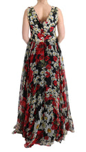 Load image into Gallery viewer, Dolce &amp; Gabbana Floral Maxi Gown with Sunflower Print and Crystals
