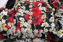 Load image into Gallery viewer, Dolce &amp; Gabbana Floral Maxi Gown with Sunflower Print and Crystals
