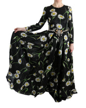 Load image into Gallery viewer, Dolce &amp; Gabbana Elegant Sunflower Maxi Gown with Crystals

