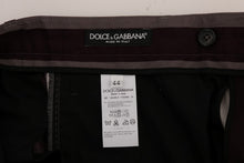 Load image into Gallery viewer, Dolce &amp; Gabbana Gray Purple Striped Cotton Shorts
