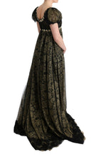 Load image into Gallery viewer, Dolce &amp; Gabbana Sunflower Lace Crystal Maxi Shift Dress
