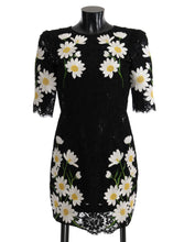 Load image into Gallery viewer, Dolce &amp; Gabbana Black Floral Lace Chamomile Embroidered Dress
