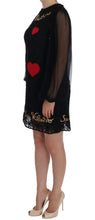 Load image into Gallery viewer, Dolce &amp; Gabbana Black Lace Sequined Shift Dress
