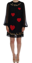 Load image into Gallery viewer, Dolce &amp; Gabbana Black Lace Sequined Shift Dress
