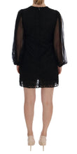 Load image into Gallery viewer, Dolce &amp; Gabbana Elegant Black Lace Heart Applique Shift Dress

