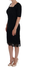 Load image into Gallery viewer, Dolce &amp; Gabbana Elegant Black Knee-Length Sheath Dress
