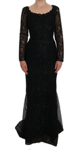 Load image into Gallery viewer, Dolce &amp; Gabbana Elegant Full Length Black Sheath Maxi Dress
