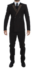 Load image into Gallery viewer, Dolce &amp; Gabbana Elegant Brown Striped Three-Piece Tuxedo
