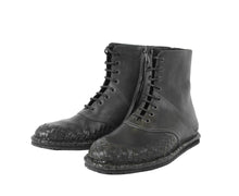 Load image into Gallery viewer, Bottega Veneta Bottega Veneta Men&#39;s Dark Gray Leather Side Zipper Boots
