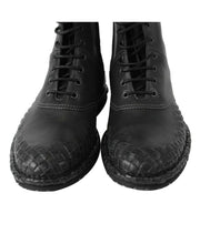 Load image into Gallery viewer, Bottega Veneta Bottega Veneta Men&#39;s Dark Gray Leather Side Zipper Boots
