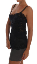 Load image into Gallery viewer, Dolce &amp; Gabbana Silk Blend Black Lace Top Dressing Gown
