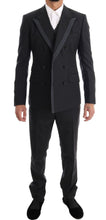 Load image into Gallery viewer, Dolce &amp; Gabbana Elegant Gray Striped Wool Silk Men&#39;s 3-Piece Suit
