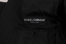 Load image into Gallery viewer, Dolce &amp; Gabbana Elegant Gray Striped Wool Silk Men&#39;s 3-Piece Suit
