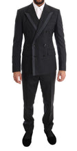 Load image into Gallery viewer, Dolce &amp; Gabbana Elegant Gray Striped Wool Silk Men&#39;s 3-Piece Suit
