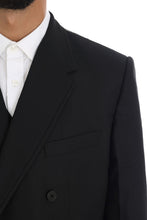 Load image into Gallery viewer, Dolce &amp; Gabbana Elegant Black Wool Three-Piece Suit
