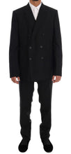 Load image into Gallery viewer, Dolce &amp; Gabbana Elegant Black Wool Three-Piece Suit
