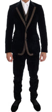 Load image into Gallery viewer, Dolce &amp; Gabbana Elegant Blue Three-Piece Slim Fit Suit
