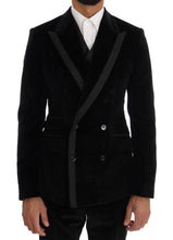 Load image into Gallery viewer, Dolce &amp; Gabbana Elegant Black Slim Fit Three-Piece Suit
