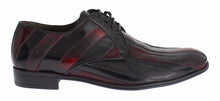 Load image into Gallery viewer, Dolce &amp; Gabbana Elegant Black Bordeaux Striped Leather Dress Shoes
