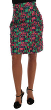 Load image into Gallery viewer, Dolce &amp; Gabbana Elegant Jacquard High Waist Pencil Skirt
