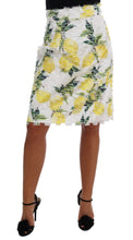 Load image into Gallery viewer, Dolce &amp; Gabbana Lemon Print Fringe Pencil Skirt
