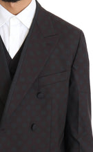 Load image into Gallery viewer, Dolce &amp; Gabbana Elegant Bordeaux Polka Dot Wool Suit
