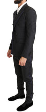 Load image into Gallery viewer, Dolce &amp; Gabbana Elegant Gray Polka Dot 3-Piece Suit
