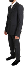 Load image into Gallery viewer, Dolce &amp; Gabbana Elegant Gray Double Breasted Wool Silk Suit
