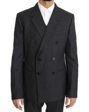 Load image into Gallery viewer, Dolce &amp; Gabbana Elegant Gray Double Breasted Wool Silk Suit
