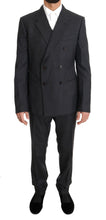 Load image into Gallery viewer, Dolce &amp; Gabbana Elegant Gray Double Breasted Wool Silk Suit
