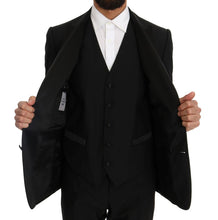 Load image into Gallery viewer, Dolce &amp; Gabbana Elegant Black Three-Piece Suit with Saxophone Embroidery
